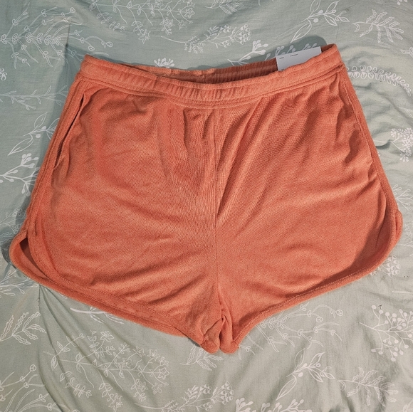American Eagle Outfitters Pants - American Eagle Outfitters Orange Athletic Shorts Terry Cloth Elastic Waist Xl